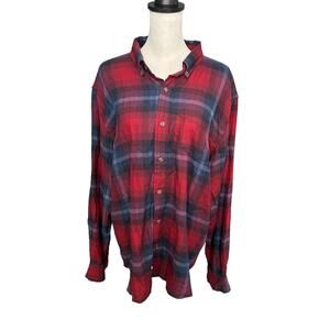 Weatherproof Vintage Luxe Flannel Red Blue Size XL Men's
